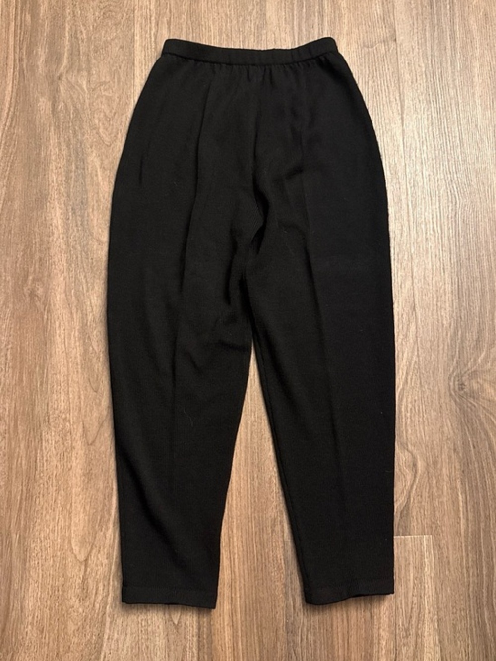 Vintage St. John collection, size 10, classic black knit straight leg pant